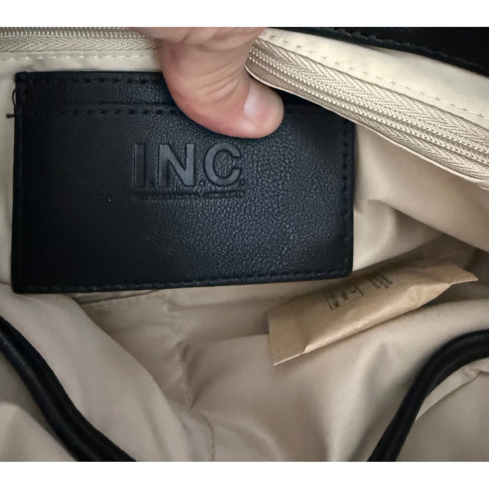 INC Juditth International Concepts black quilted clutch gold removable chain - Picture 4 of 9